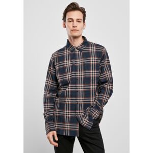 Urban Classics Campus Plaid Shirt Dark Blue/rust Čierna M Urban Classics Campus Plaid Shirt Dark Blue/rust Čierna M