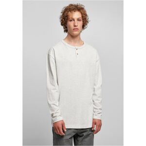 Urban Classics Eco-Friendly Oversized Henley Long Sleeve Light Grey Šedá L Urban Classics Eco-Friendly Oversized Henley Long Sleeve Light Grey Šedá L
