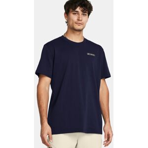 Men'S Under Armour Ua Hw Armour Label Ss T-Shirt Modrá S Men'S Under Armour Ua Hw Armour Label Ss T-Shirt Modrá S
