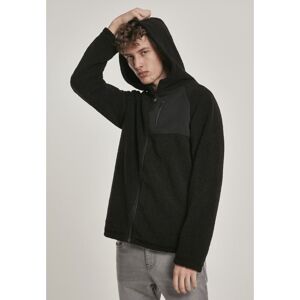 Urban Classics Sherpa Zip-Up Hooded Jacket Black Čierna S Urban Classics Sherpa Zip-Up Hooded Jacket Black Čierna S