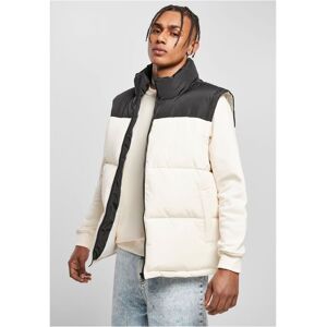 Urban Classics Bloková Puffer Vesta Čierny/biely Piesok Biela L Urban Classics Bloková Puffer Vesta Čierny/biely Piesok Biela L