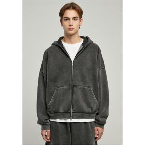 Urban Classics Heavy Stone Washed 90'S Zip Hoodie Black Šedá Xl Urban Classics Heavy Stone Washed 90'S Zip Hoodie Black Šedá Xl