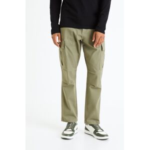 Khaki Pánske Cargo Nohavice Celio Fopierre Krémová 34 Khaki Pánske Cargo Nohavice Celio Fopierre Krémová 34