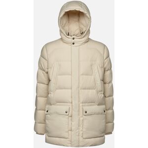 Beige Men'S Quilted Jacket Geox Elver - Mens Krémová 48 Beige Men'S Quilted Jacket Geox Elver - Mens Krémová 48