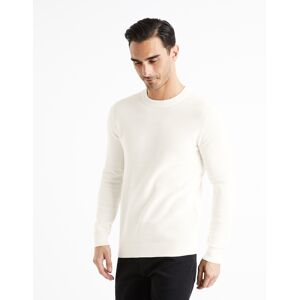 Krémový Pánsky Basic Sveter Celio Bepic Biela Xxl Krémový Pánsky Basic Sveter Celio Bepic Biela Xxl