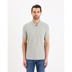 Svetlosivé Pánske Basic Polo Tričko Celio Gebenoit Šedá M Svetlosivé Pánske Basic Polo Tričko Celio Gebenoit Šedá M