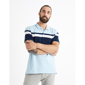 Celio Polo Tričko Bebar Piké - Muži Modrá S Celio Polo Tričko Bebar Piké - Muži Modrá S