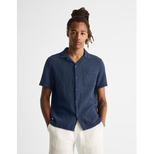 Celio Shirt Bagaz - Men'S Modrá Xxl Celio Shirt Bagaz - Men'S Modrá Xxl