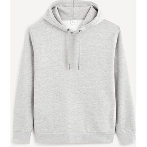 Šedá Pánska Basic Mikina S Kapucou Celio Šedá S Šedá Pánska Basic Mikina S Kapucou Celio Šedá S