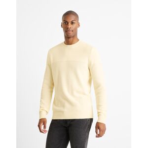 Svetre Pre Mužov Celio - Béžová Biela Xxl Svetre Pre Mužov Celio - Béžová Biela Xxl