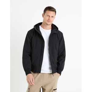 Čierna Pánska Bunda Celio Fuhoodie2 Čierna S Čierna Pánska Bunda Celio Fuhoodie2 Čierna S