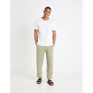 Celio Linen Trousers Dolinus - Mens Krémová 30-34 Celio Linen Trousers Dolinus - Mens Krémová 30-34
