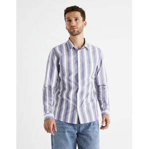 Bavlnená Košeľa Bastripes Celio Biela M Bavlnená Košeľa Bastripes Celio Biela M