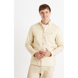 Celio Shirt Twill Regular Carobone - Mens Krémová S Celio Shirt Twill Regular Carobone - Mens Krémová S