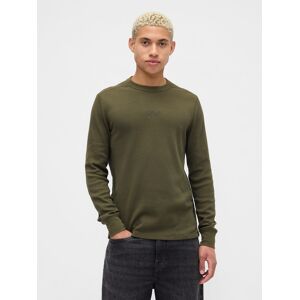 Gap Waffle Pattern T-Shirt - Mens Kaki M Gap Waffle Pattern T-Shirt - Mens Kaki M