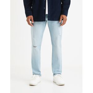 Svetlomodré Pánske Straight Fit Rifle S Potrhaným Efektom Celio Vomarble Šedá 30-34 Svetlomodré Pánske Straight Fit Rifle S Potrhaným Efektom Celio Vomarble Šedá 30-34