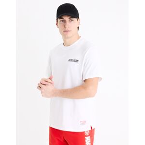 Biele Pánske Tričko S Potlačou Celio Marvel Iron Man Biela S Biele Pánske Tričko S Potlačou Celio Marvel Iron Man Biela S