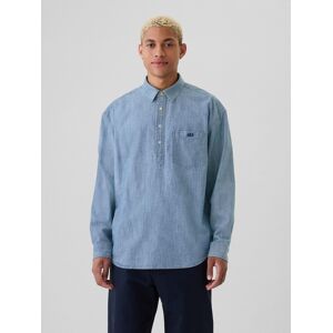 Gap Chambray Shirt With Logo - Men'S Modrá L Gap Chambray Shirt With Logo - Men'S Modrá L