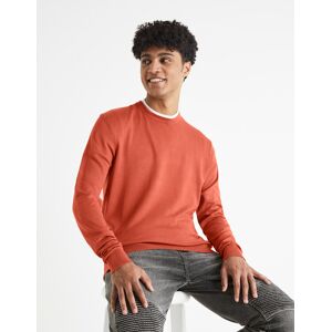 Oranžový Pánsky Sveter Celio Befirst Červená S Oranžový Pánsky Sveter Celio Befirst Červená S