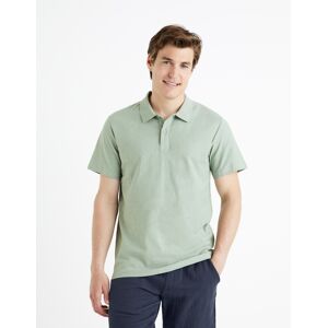 Svetlosivé Pánske Basic Polo Tričko Celio Feflame Šedá S Svetlosivé Pánske Basic Polo Tričko Celio Feflame Šedá S