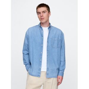 Gap Oversize Denim Shirt Big Shirt - Men'S Svetlomodrá S Gap Oversize Denim Shirt Big Shirt - Men'S Svetlomodrá S