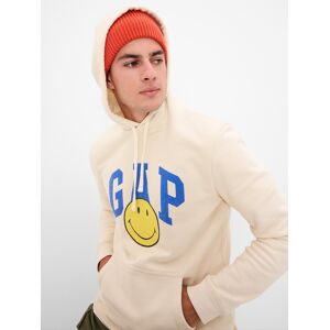Gap Sweatshirt & Smiley® - Mens Krémová L Gap Sweatshirt & Smiley® - Mens Krémová L