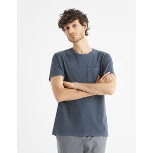 Celio Cotton T-Shirt Bewash With Pocket - Men'S Šedá S Celio Cotton T-Shirt Bewash With Pocket - Men'S Šedá S