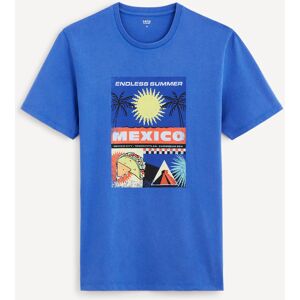 Modré Pánske Tričko Celio Dexico Svetlomodrá S Modré Pánske Tričko Celio Dexico Svetlomodrá S