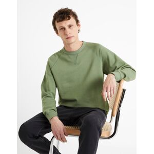 Svetre A Mikiny Pre Mužov Celio - Zelená Kaki S Svetre A Mikiny Pre Mužov Celio - Zelená Kaki S