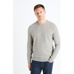 Celio Cashmere Sweater Jecloud - Mens Šedá S Celio Cashmere Sweater Jecloud - Mens Šedá S