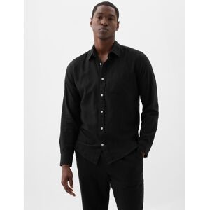 Čierna Pánska Ľanová Košeľa Štandard Gap Čierna Xxl Čierna Pánska Ľanová Košeľa Štandard Gap Čierna Xxl