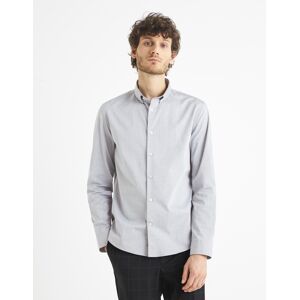 Celio Masanreg Cotton Shirt - Men'S Šedá S Celio Masanreg Cotton Shirt - Men'S Šedá S