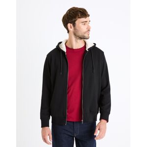 Čierna Pánska Zateplená Mikina Na Zips S Kapucňou Celio Fesherpax Čierna Xl Čierna Pánska Zateplená Mikina Na Zips S Kapucňou Celio Fesherpax Čierna Xl