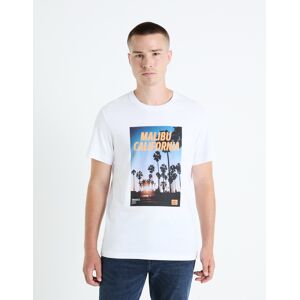Biele Pánske Tričko Celio Biela M Biele Pánske Tričko Celio Biela M