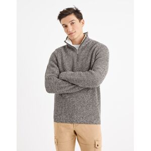 Svetre Pre Mužov Celio - Sivá Šedá S Svetre Pre Mužov Celio - Sivá Šedá S