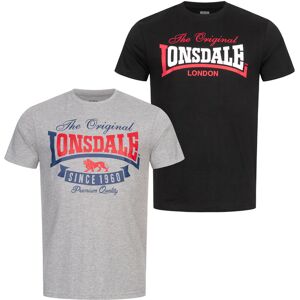 Pánske Tričko Lonsdale Double Pack Čierna 5xl Pánske Tričko Lonsdale Double Pack Čierna 5xl