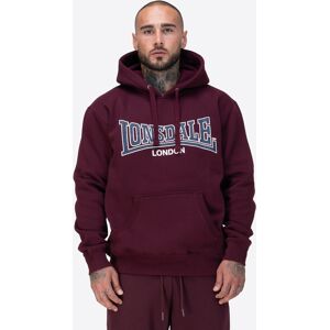 Lonsdale Men'S Hooded Sweatshirt Regular Fit Tmavočervená Xl Lonsdale Men'S Hooded Sweatshirt Regular Fit Tmavočervená Xl