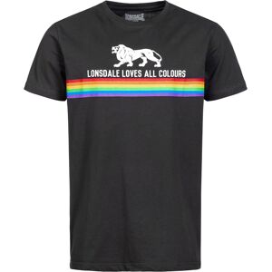Lonsdale Men'S T-Shirt Regular Fit Čierna S Lonsdale Men'S T-Shirt Regular Fit Čierna S