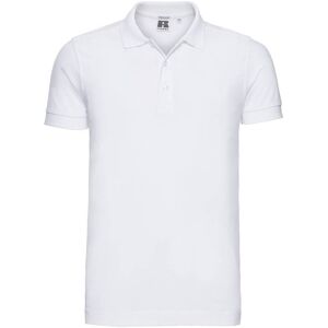 RUSSELL Men'S T-Shirt Stretch Polo R566m 95% Smooth Cotton Ring-Spun 5% Lycra 205g/210g Biela L RUSSELL Men'S T-Shirt Stretch Polo R566m 95% Smooth Cotton Ring-Spun 5% Lycra 205g/210g Biela L