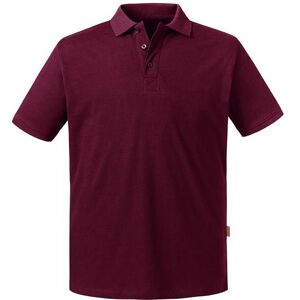 Burgundy Men'S Polo Shirt Pure Organic Russell Tmavočervená 3xl Burgundy Men'S Polo Shirt Pure Organic Russell Tmavočervená 3xl