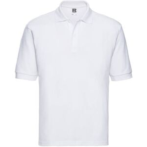 Men'S White Polycotton Polo Shirt Russell Biela Xl Men'S White Polycotton Polo Shirt Russell Biela Xl