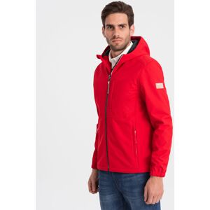 Červená Pánska Softshellová Bunda Ombre Clothing Červená S Červená Pánska Softshellová Bunda Ombre Clothing Červená S