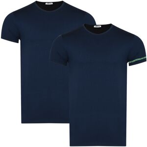 Bikkembergs - Pánske Tričko 2-Pack - Námornícka Modrá Modrá M Bikkembergs - Pánske Tričko 2-Pack - Námornícka Modrá Modrá M