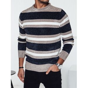 Pánsky Pruhovaný Sveter Dstreet Šedá Xxl Pánsky Pruhovaný Sveter Dstreet Šedá Xxl