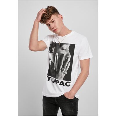 Merchcode Tupac Profile Tee White Šedá S Merchcode Tupac Profile Tee White Šedá S
