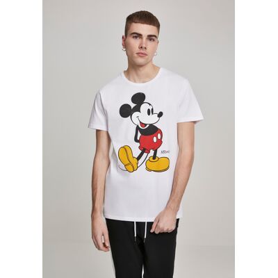 Merchcode Biele Tričko S Mickey Mouseom Šedá L Merchcode Biele Tričko S Mickey Mouseom Šedá L