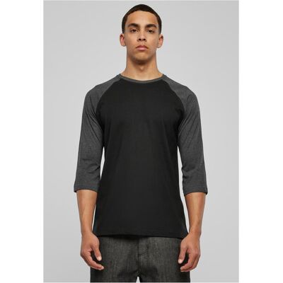 Urban Classics Contrasting 3/4 Sleeve Raglan T-Shirt Blk/cha Čierna 4xl Urban Classics Contrasting 3/4 Sleeve Raglan T-Shirt Blk/cha Čierna 4xl