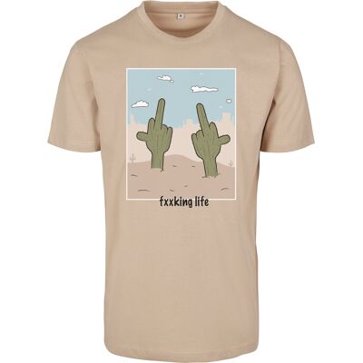Mister Tee Fucking Life Tee Sand Krémová Xs Mister Tee Fucking Life Tee Sand Krémová Xs