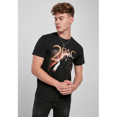 Merchcode Black T-Shirt Tupac Me Against The World Cover Čierna M Merchcode Black T-Shirt Tupac Me Against The World Cover Čierna M