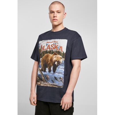 Mister Tee Alaska Vintage Oversize Navy T-Shirt Šedá M Mister Tee Alaska Vintage Oversize Navy T-Shirt Šedá M